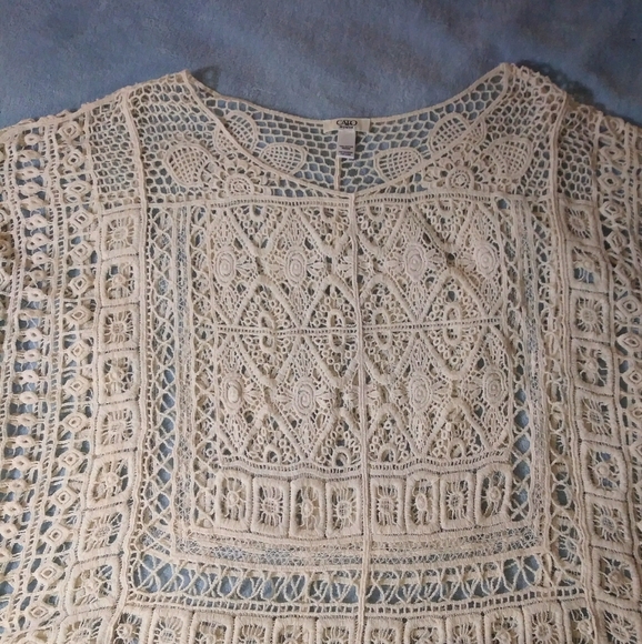 Cato Crochet Cover-up w/Sleeves - Picture 2 of 6